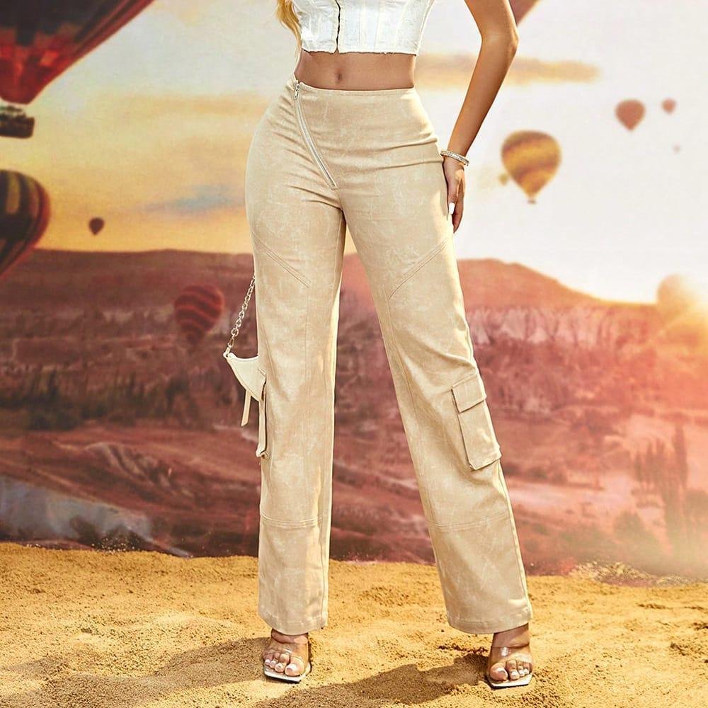 1 Pantalon Femme Cargo Décontracté – Confort et Tendance au Quotidien 1 Pantalon Femme Cargo Décontracté-3