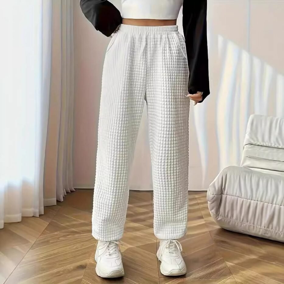 Pantalon de jogging blanc femme
