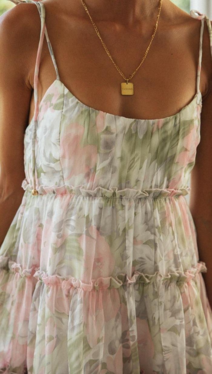 -Robe Cami, Robe d'été en mousseline