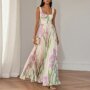 Eblouissez cet été avec notre Robe Longue Plissée à Imprimé Floral Élégant – Nouvelle Collection Printemps 4