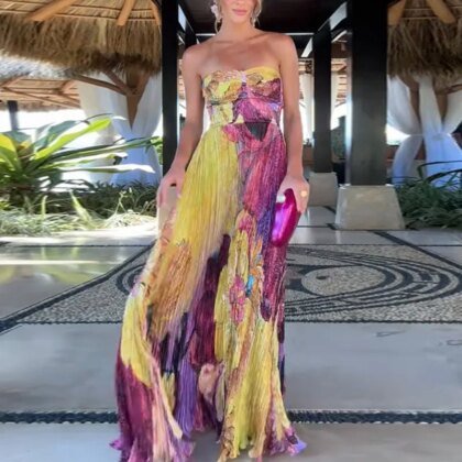 Robe de soirée sexy à bretelles-2