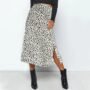 Jupe Midi Motif Léopard élégante-pour femme