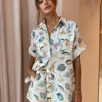 éblouissant ensemble décontracté pour Femmes–Short & haut