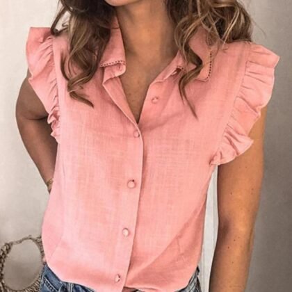 Chemisier col classique-rose