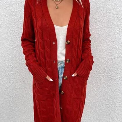 Cardigan Femme 3-en-1-rouge